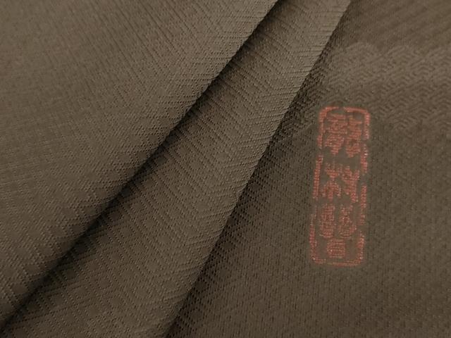 平和屋着物●龍村晋謹製　お召　赤墨色　正絹　逸品　未使用　AABI5216cs｜平和屋