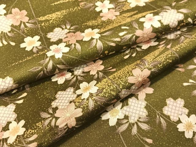 長閑やかさ屋御召しもの●飛び切りな小紋 霞枝垂れ桜 金彩 正絹 珠玉 CABD8345vp