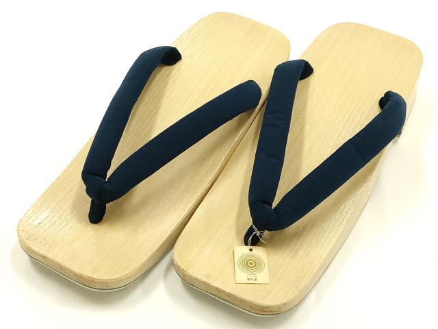 長閑やかさ屋御召しもの●成人男性 和装小物 サボ 伊と忠 鼻緒:紺 珠玉 未当て嵌める AABH4392ay