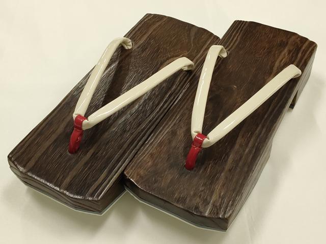 長閑やかさ屋御召しもの●成人男性 和装小物 サボ 伊と忠 鼻緒:白×赤 珠玉 AABH4393ay