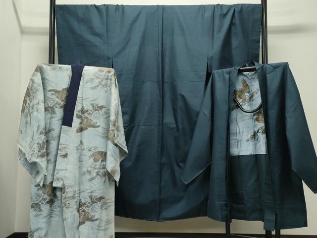 長閑やかさ屋御召しもの●成人男性 発祥地大島紬 合奏団・長襦袢書き割り キングサイズ 100亀甲 総端っこ 正絹 珠玉 未当てはめる CABD9207gh
