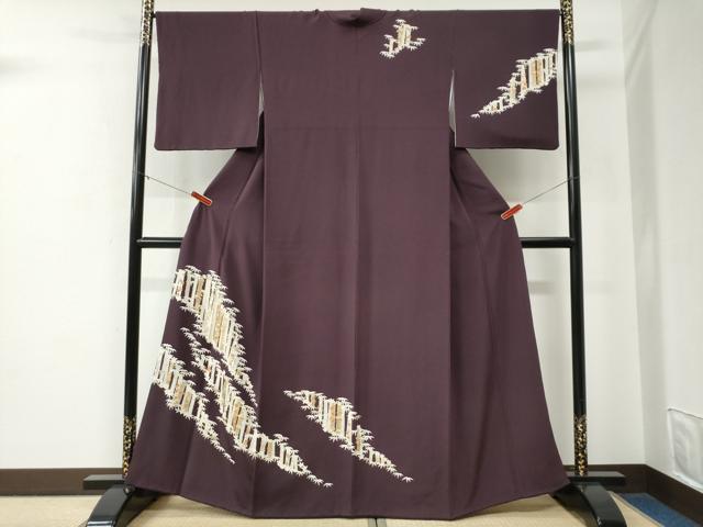 平和屋着物●訪問着　松竹梅花文　金彩　正絹　逸品　CABE2694yc｜平和屋