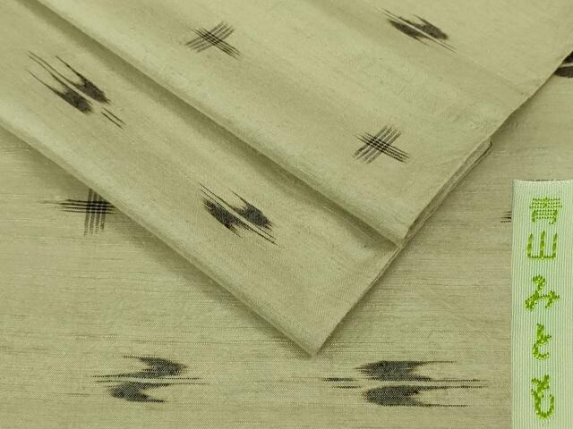 長閑やかさ屋中央局▽滅多に無い 奥つ城所みとも 意味ありげ無形文化財 発祥地久米島紬 ゆうな染 手織 単衣 柳赤銅色地 珠玉 DZAB6561kh6