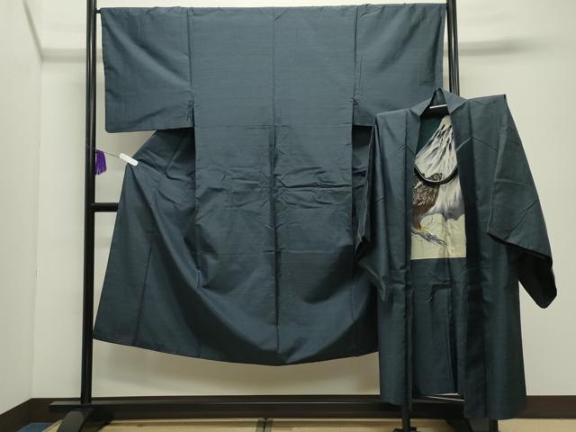長閑やかさ屋御召しもの●成人男性 発祥地大島紬 合奏団 100亀甲 総端っこ 正絹 珠玉 CABD9091gh