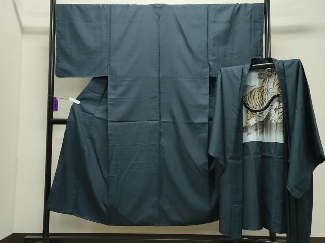 長閑やかさ屋御召しもの●成人男性 紬 合奏団 100亀甲 総端っこ 正絹 珠玉 未当て嵌める CABD9092gh