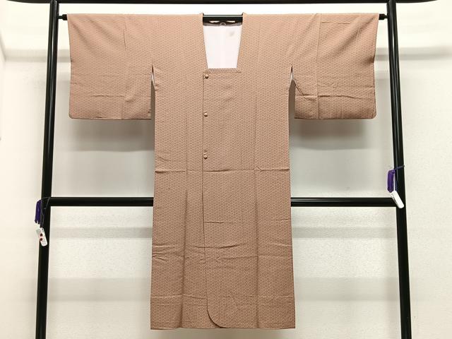 長閑やかさ屋御召しもの∞道行厚地の外套 幾何学学文 ロング丈 正絹 珠玉 CABE4879ua