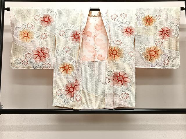 長閑やかさ屋御召しもの∞羽織 総絞り 舞花文 暈し染め 正絹 珠玉 未当て嵌める CABE4890ua