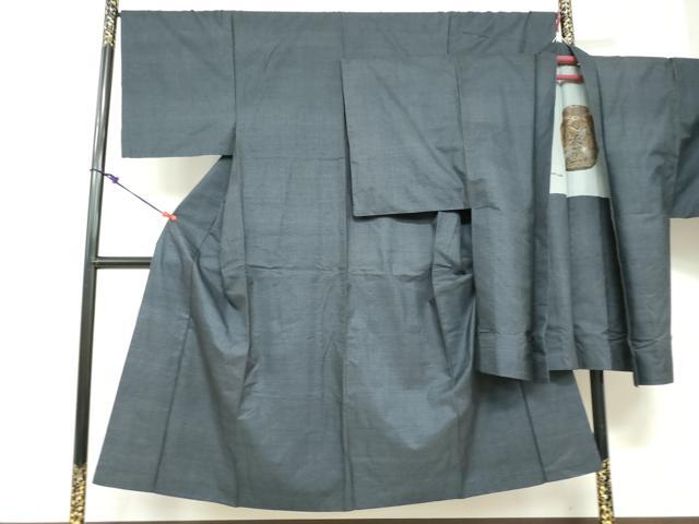 平和屋着物●男性　本場大島紬　アンサンブル　長羽織　80亀甲　総詰め　正絹　逸品　DABD9046ud｜平和屋