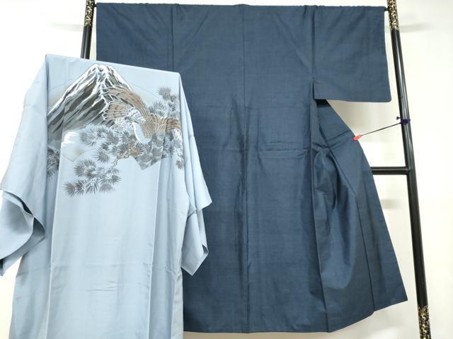 長閑やかさ屋御召しもの●成人男性 発祥地大島紬 長襦袢（袷）書き割り 100亀甲 総端っこ 正絹 珠玉 DABD9054ud