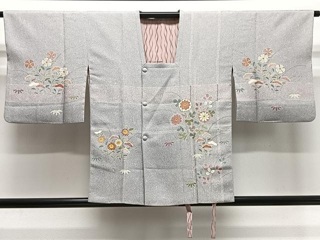 長閑やかさ屋御召しもの∞京友禅の王者 松井青々 道行厚地の外套 被子植物文 金彩 正絹 珠玉 CABE4851ua