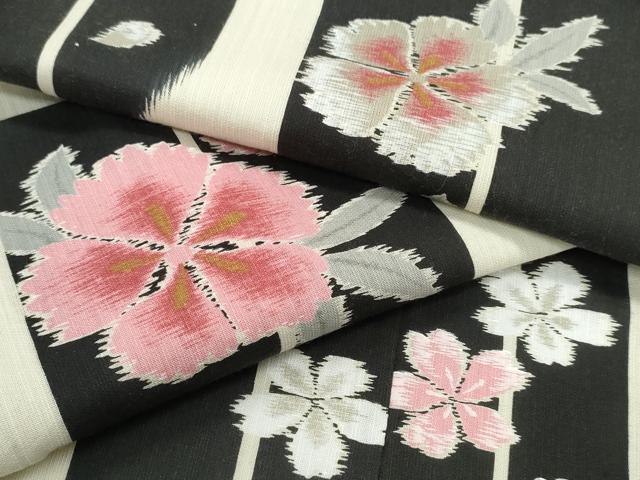 平和屋着物∴夏物 浴衣 矢羽花文 日本製 綿 逸品 CABE8853ng