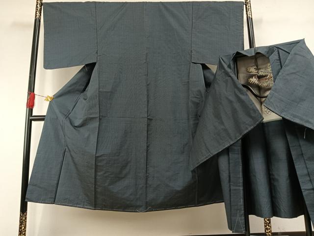 長閑やかさ屋お召しもの●成人男性 発祥地大島紬 合奏団 透かし彫り 正絹 珠玉 AABH0881fy