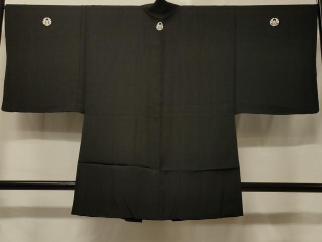 平和屋着物#男性 羽織 黒紋付き 正絹 逸品 CABE5473in|平和屋