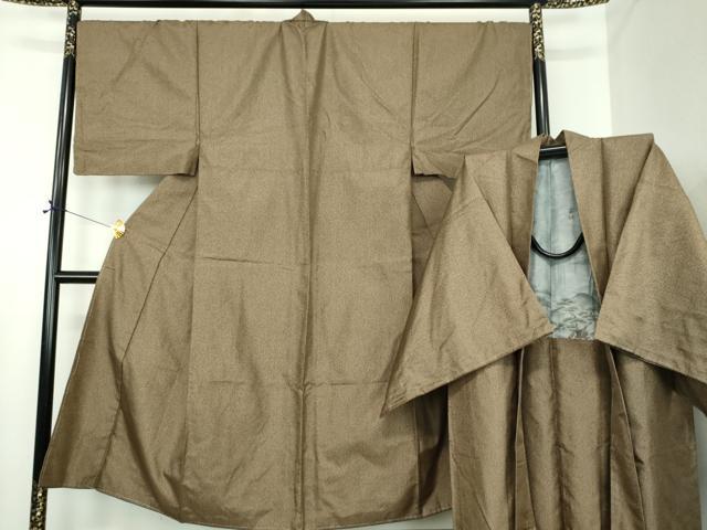 長閑やかさ屋御召しもの●成人男性 紬 合奏団 長羽織 100亀甲 総端っこ 正絹 珠玉 未当てはめる DABD1876ps