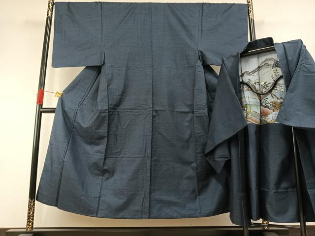 長閑やかさ屋お召しもの●成人男性 発祥地大島紬 合奏団 100亀甲 総端っこ 正絹 珠玉 AABH0883fy