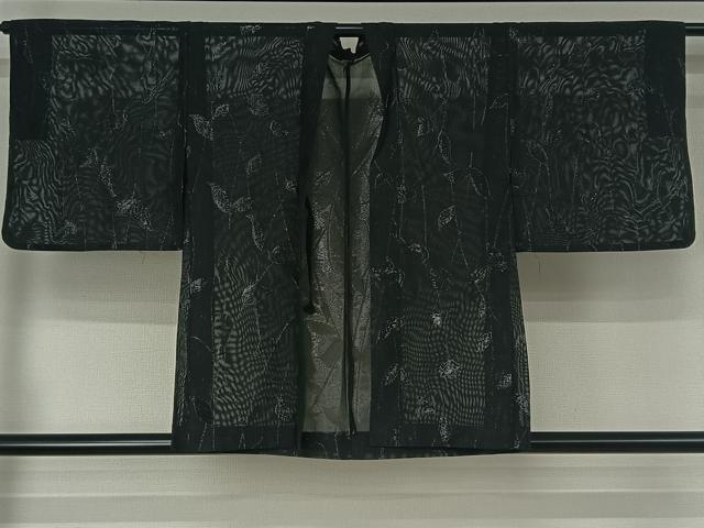 長閑やかさ屋御召しもの▽羽織 スリー時節 春夏秋 塵除け 被子植物文 正絹 珠玉 AABH2262jh