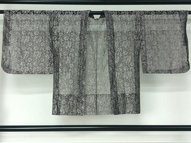 長閑やかさ屋御召しもの▽羽織 スリー時節 春夏秋 塵除け 被子植物文 銀糸 AABH2263jh