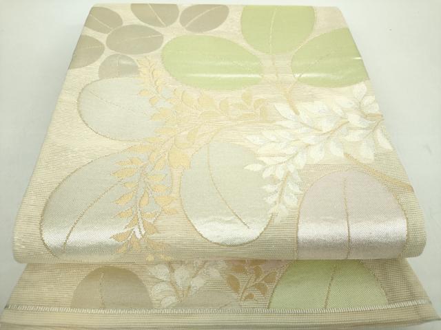長閑やかさ屋御召しもの＊夏物 六通柄袋帯 萩文 現ナマ糸 正絹 珠玉 DABE5067ps