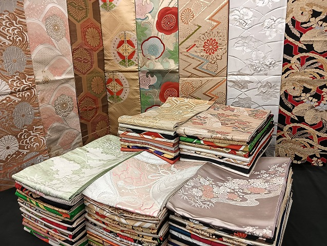 平和屋着物■袋帯 西陣 まとめて100点 鳳凰 向かい鶴 向かい蝶 花柄 正倉院 佐賀錦 金銀糸 など 着用可能多数 未使用品有 全て正絹 mmm1147｜平和屋