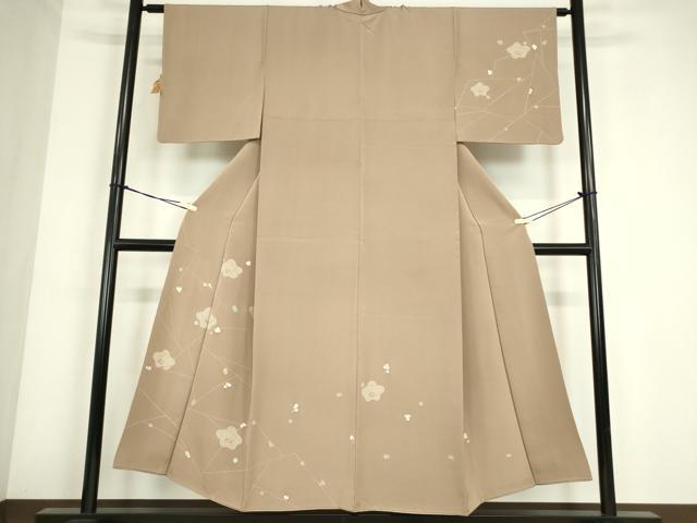 平和屋着物●訪問着 刺繍 枝梅文 金糸 正絹 逸品 DABC3659az