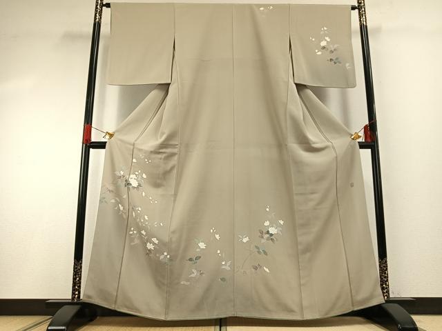 平和屋着物●訪問着　友禅　作家物　枝花文　暈し染め　正絹　逸品　AABG4763fy｜平和屋