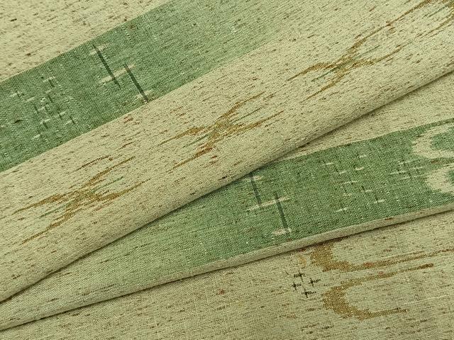 平和屋着物●ぜんまい紬　琉球絣　正絹　逸品　AABG4796fy｜平和屋