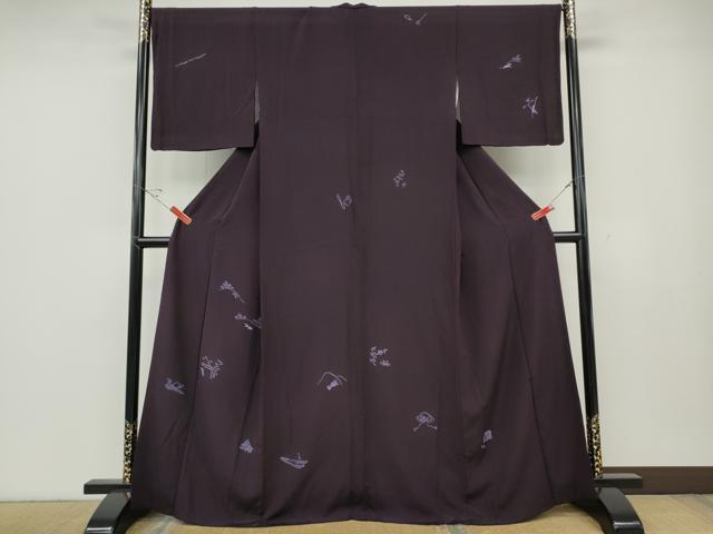 長閑やかさ屋お召しもの●短い訪問着 伝え話し 正絹 珠玉 CABD7571ut 着物-レディースファッション-和服