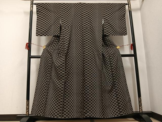 平和屋着物●本場大島紬 カタス9マルキ 正絹 逸品 未使用 AABG8515ph
