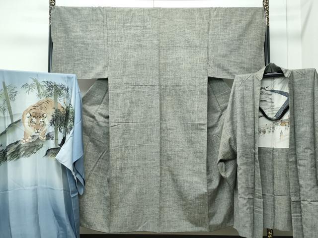 長閑やかさ屋お召しもの●御前上等 成人男性 紬 合奏団 長襦袢仕掛ける 霞文 珠玉 CZAA5424s6
