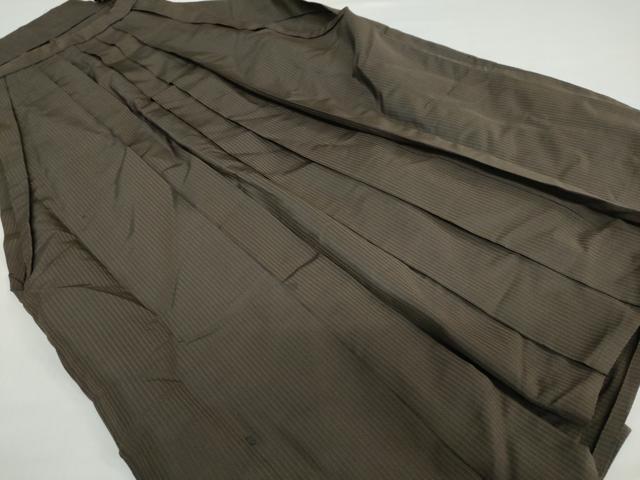 平和屋着物●男性　馬乗り袴　縞　正絹　逸品　DABD9002ud｜平和屋