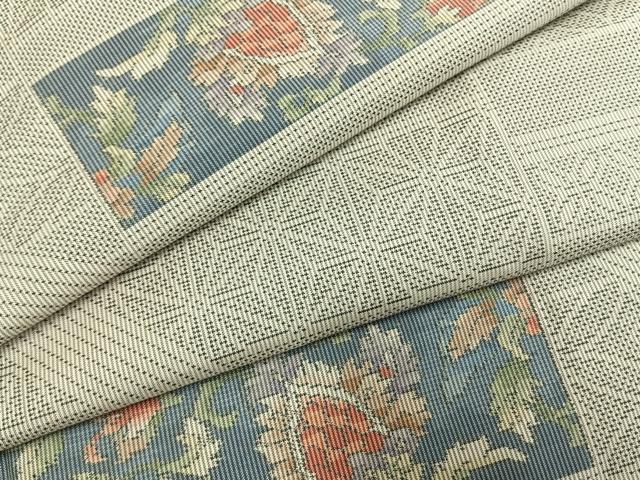 平和屋着物●本場大島紬　白大島　一元7マルキ　総絣　横段花文　正絹　逸品　AABH4711fy｜平和屋