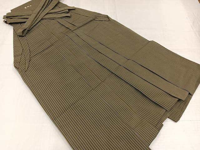 長閑やかさ屋御召しもの●成人男性 乗馬者袴 縞 正絹 珠玉 AABH5356ph