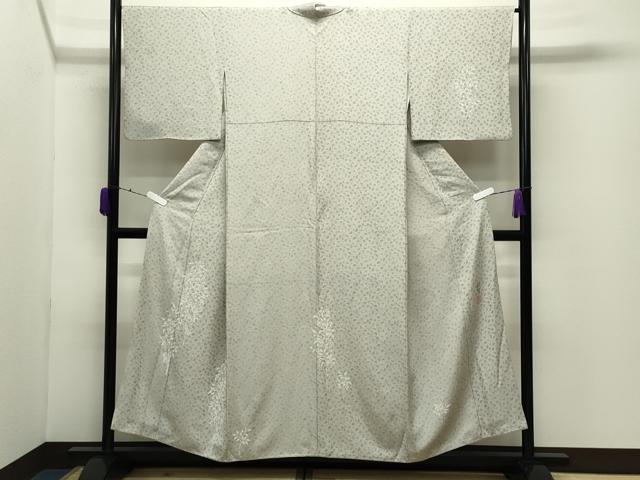 長閑やかさ屋御召しもの●染めつける絵描き 寺島利男 短い訪問着 御召しもの地 南天文学 正絹 珠玉 CABD9219gh