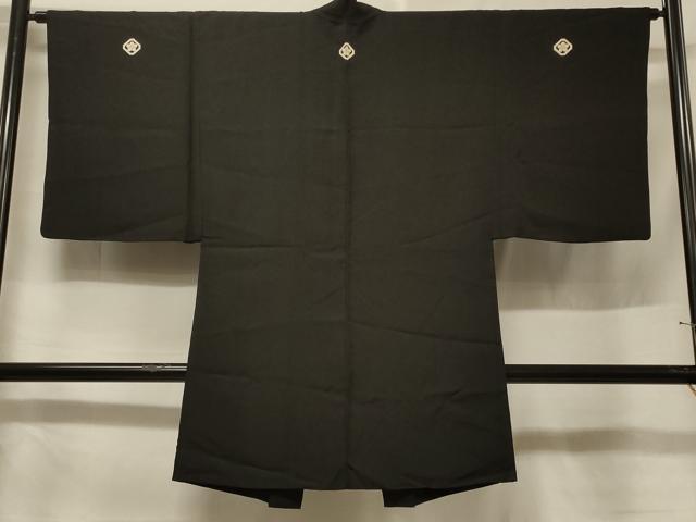 平和屋着物＃男性　長羽織　黒紋付き　正絹　逸品　CABF1281in｜平和屋 23,400円