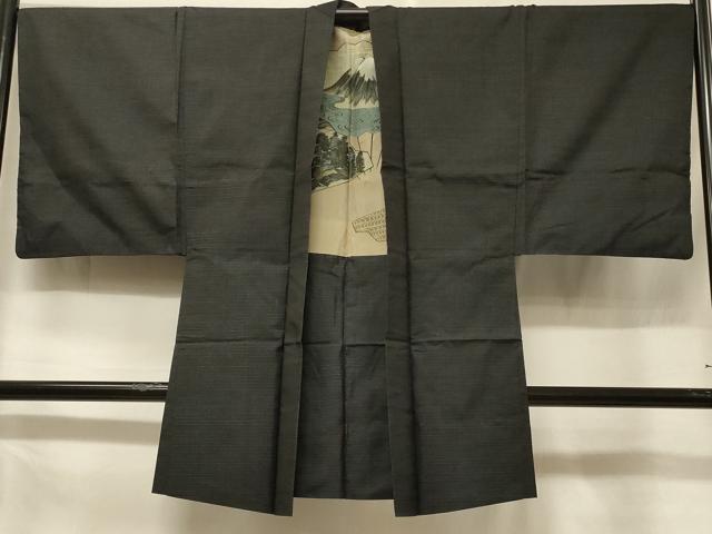 平和屋着物＃男性　本場大島紬　長羽織　80亀甲　総詰め　正絹　逸品　CABF1288in｜平和屋 23,400円