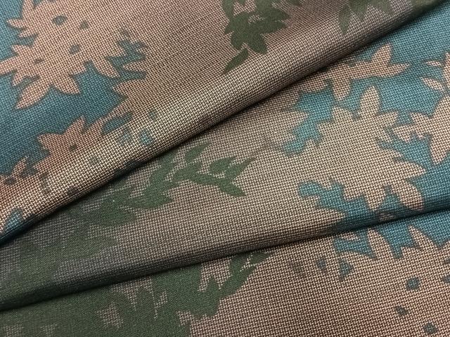 平和屋着物●本場縞大島紬 染大島 草葉文 正絹 逸品 AABH4861fy