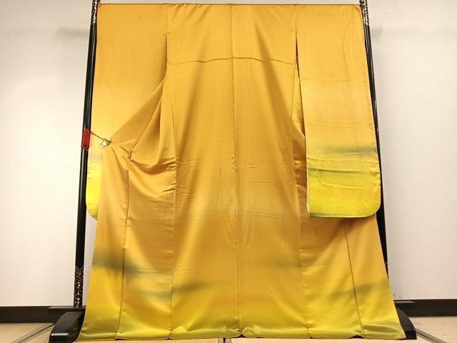 長閑やかさ屋御召しもの●晴れ晴れしい振袖 霞文 暈し染め 正絹 珠玉 AABH4874fy