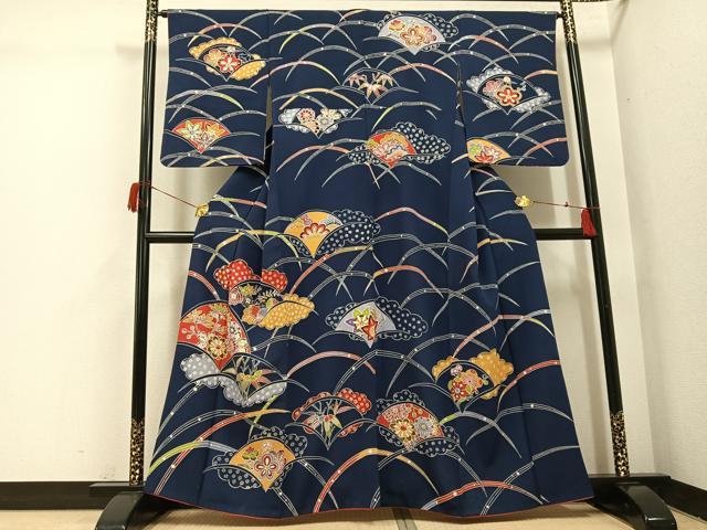 平和屋着物●訪問着　紅型　草花文　正絹　逸品　AABH6948ph｜平和屋