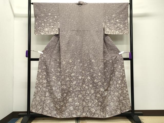 平和屋着物●訪問着 紬地 ろうけつ染 作家物 吉祥文 正絹 逸品 CABD9247gh|平和屋