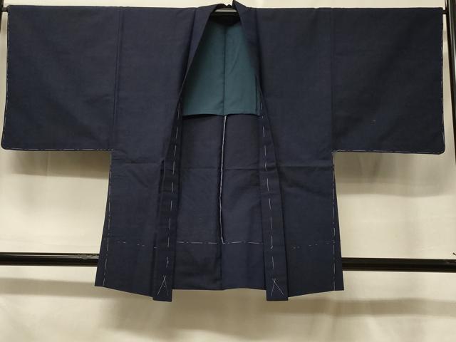 平和屋着物＃男性　羽織　紬地　単衣　青褐色　正絹　逸品　未使用　CABF1344in｜平和屋 20,800円