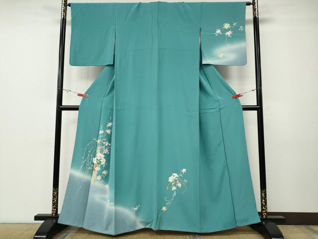 平和屋着物●訪問着 友禅 枝花文 暈し染め 正絹 逸品 CABF3295ut|平和屋