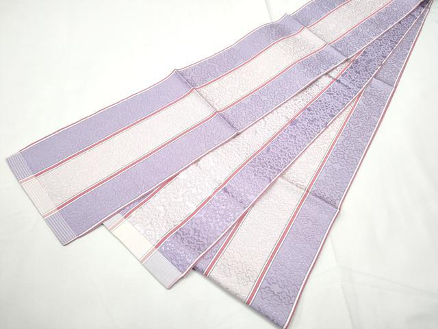 平和屋着物●本場筑前博多織　半幅帯　舞桜間道　正絹　逸品　CABF5357hy｜平和屋