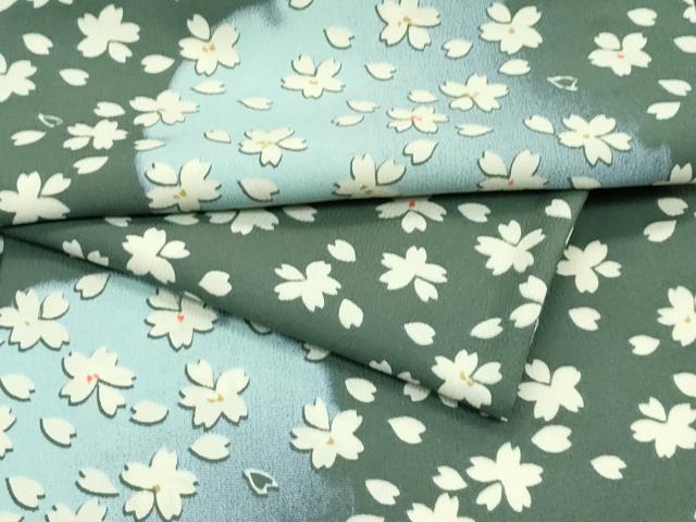 平和屋着物▽小紋　単衣　舞桜文　洗える着物　CABF4447rv｜平和屋 17,550円