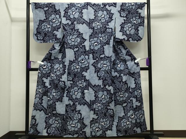 長閑やかさ屋御召しもの∴夏物 浴衣 有松鳴海絞り 言い慣わし芸術品 枝花文 綿 珠玉 CABD9568gh