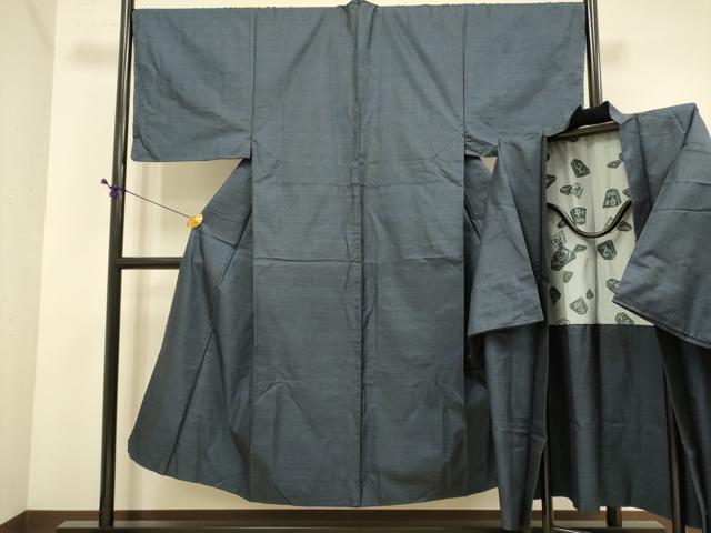 長閑やかさ屋御召しもの●成人男性 発祥地大島紬 合奏団 長羽織 100亀甲 総端っこ 正絹 珠玉 DABE9697du
