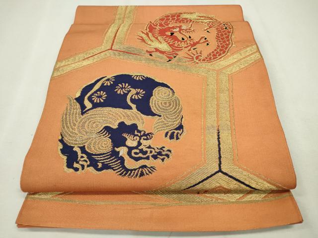 楽天市場】平和屋着物○アンティーク 大正ロマン 六通柄袋帯 龍 金銀糸  