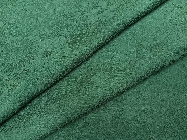 平和屋着物●上質な色無地　辻が花地紋　萌葱色　正絹　逸品　AABI2976ph｜平和屋