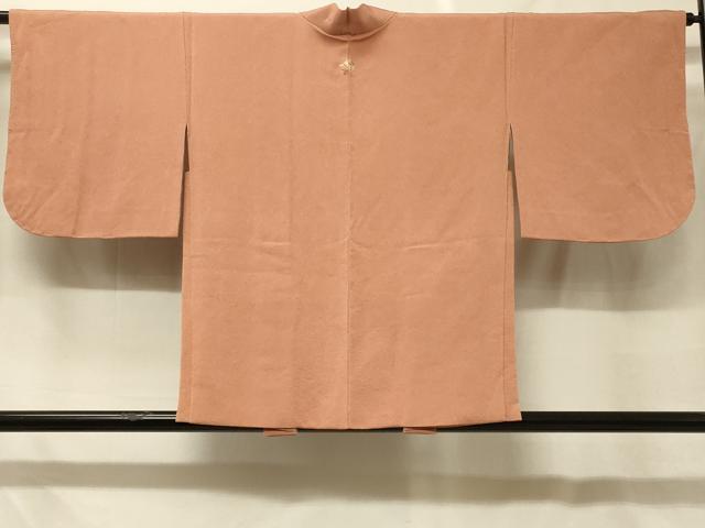 長閑やかさ屋御召しもの＃羽織 色無地 曙色 鬼しぼクレープ 正絹 珠玉 CABF8882インチ