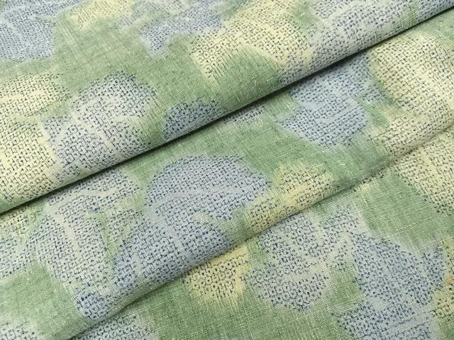 平和屋着物●本場結城紬　重要無形文化財　モロ入り　葉尽くし　正絹　逸品　AABH6846ph｜平和屋