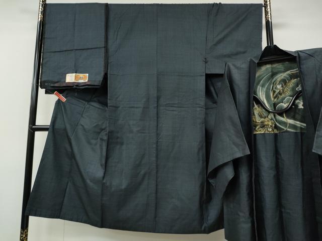 長閑やかさ屋お召しもの●成人男性 発祥地大島紬 合奏団 100亀甲 総端っこ 証紙付き添い人 正絹 珠玉 CABE6952ut